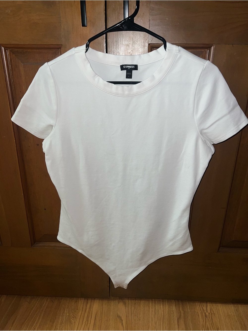 Express White Short Sleeve Bodysuit